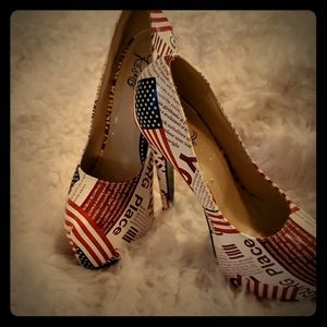 Americana high platform heels sz 7